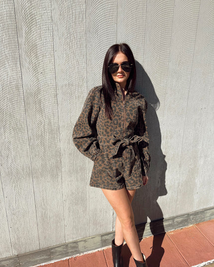 The Diana Romper - Leopard