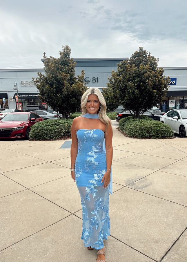 The Southern Charm Dress - Blue