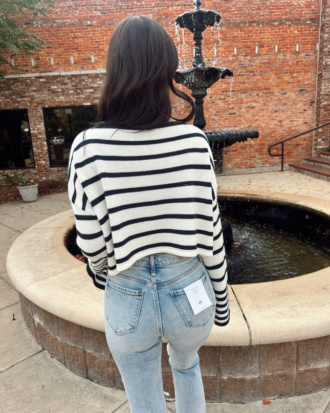 What To Expect Sweater - Ivory/Navy