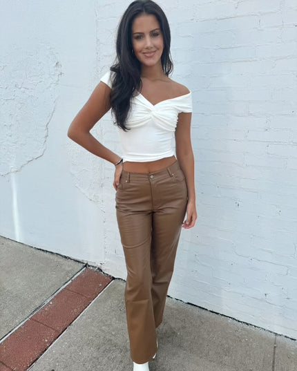 Get In Line Pants - Brown