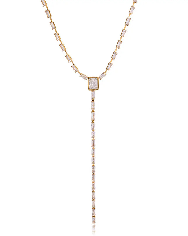 SB Emerald Baguette Necklace