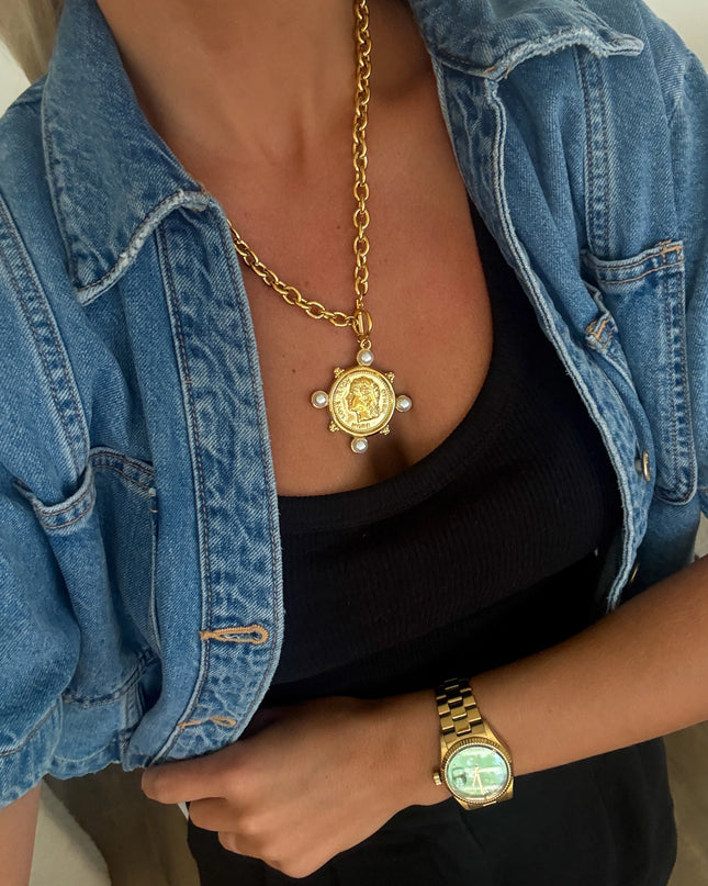 CP Pearl Coin Necklace