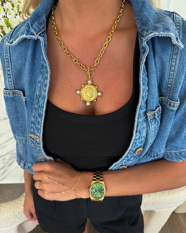 CP Pearl Coin Necklace