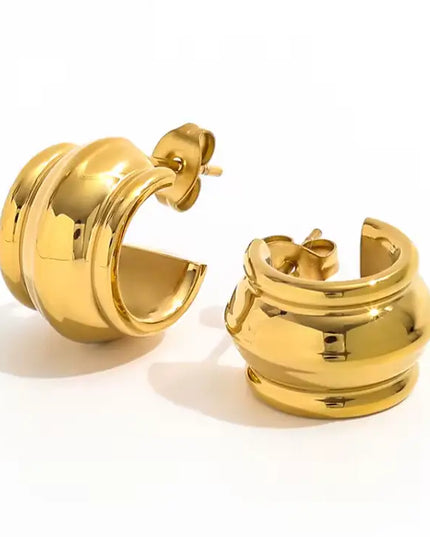 SB Dome Hoop Earrings Water Resistant