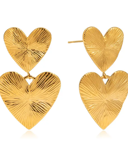Heart Textured Valentine Earrings