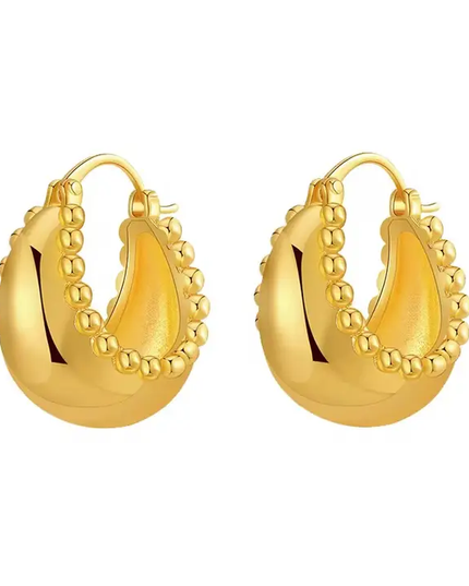 SB Beaded Hoop Earrings