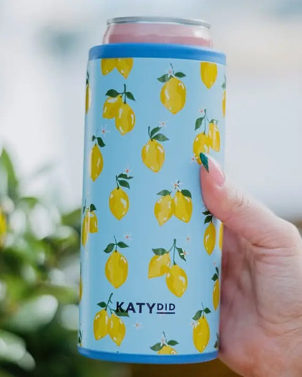 Lemon Slim Can Koozie