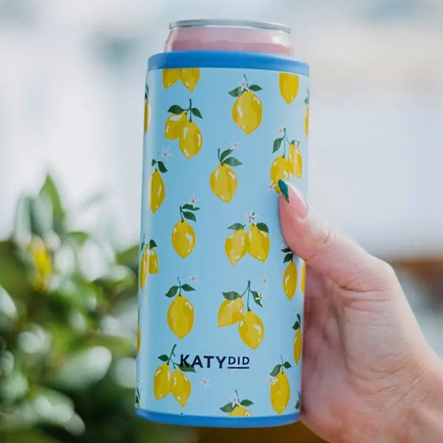 Lemon Slim Can Koozie