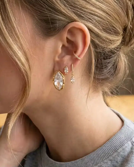 SB Marquise Stud Earrings - Water Resistant