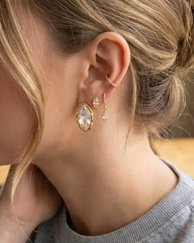 SB Marquise Stud Earrings - Water Resistant