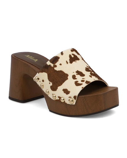 Emmerie Platform Mule Sandals - Cowprint