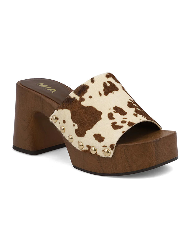 Emmerie Platform Mule Sandals - Cowprint