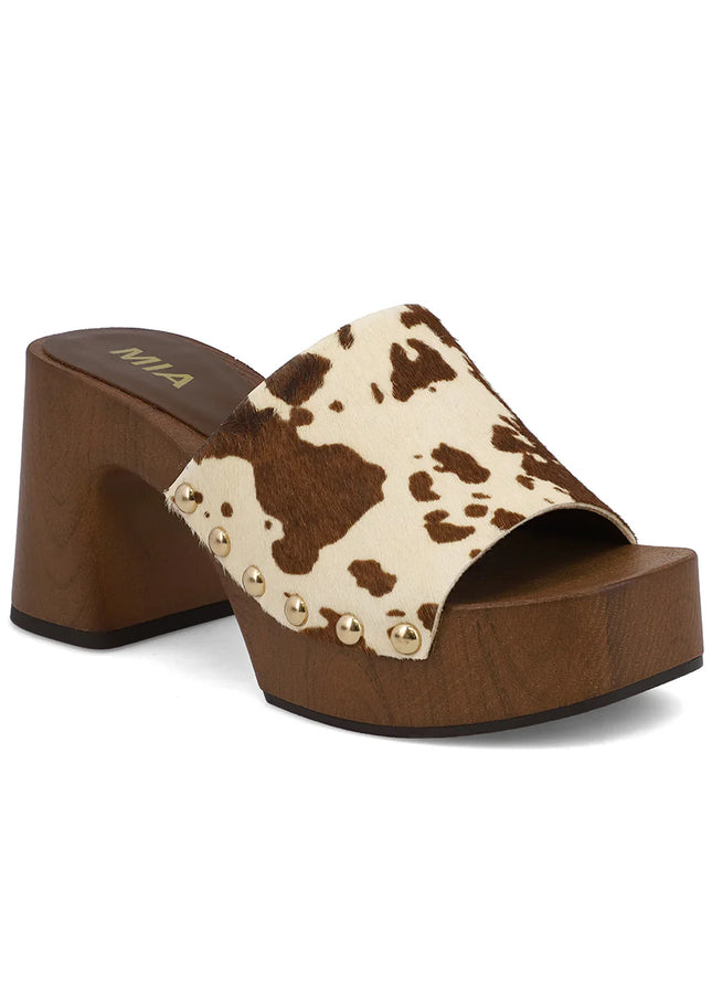 Emmerie Platform Mule Sandals - Cowprint