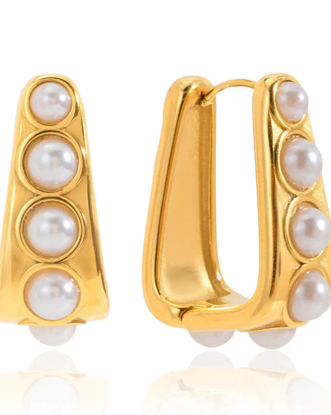 SB Costa Pearl Hoop Earrings