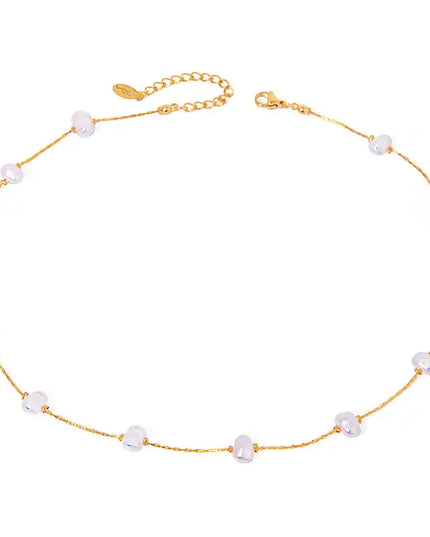 SB Scattered Pearl Necklace