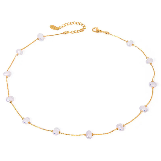 SB Scattered Pearl Necklace