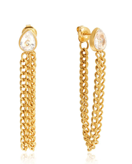 SB Pear Chain Earrings