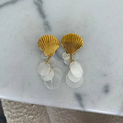 CP Pearl Seashell earrings