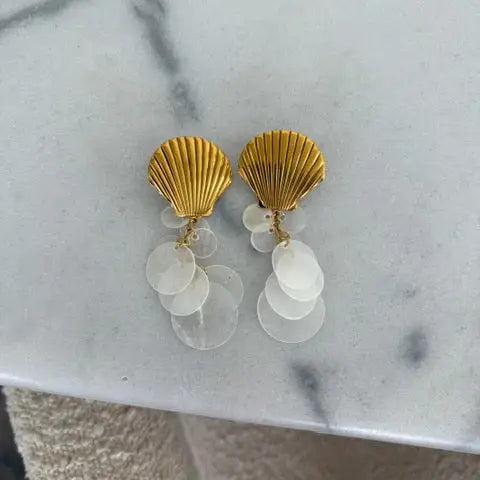 CP Pearl Seashell earrings