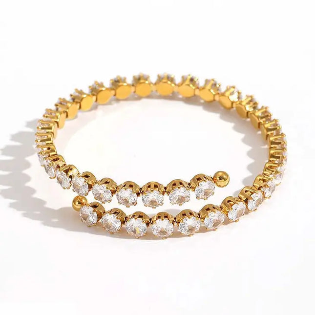 SB Sleek Tennis Wrap Bangle Bracelet