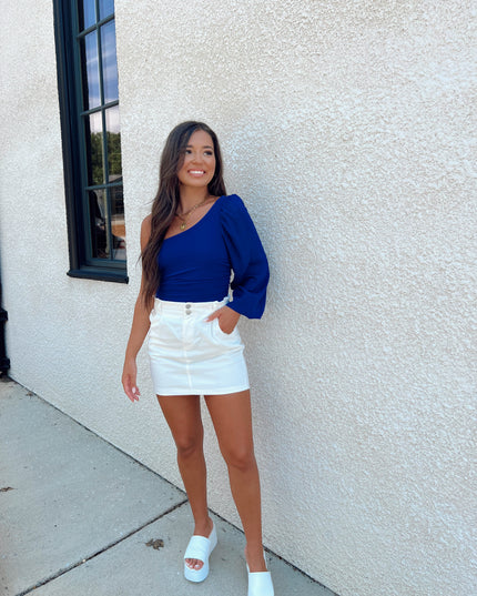 Losing My Interest Skirt - White