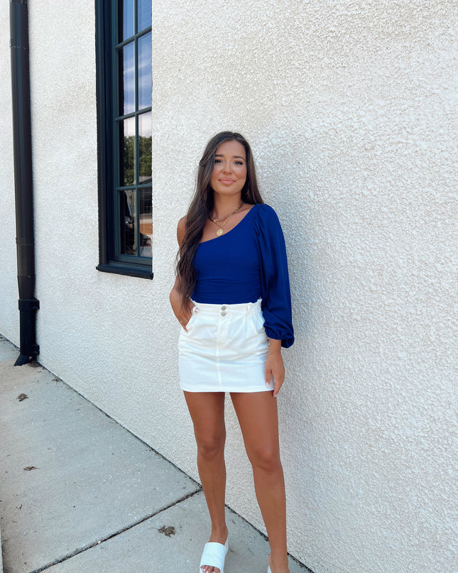 Losing My Interest Skirt - White